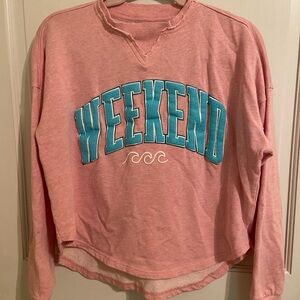 Simply Southern Pink and Teal Kids Sweatshirt